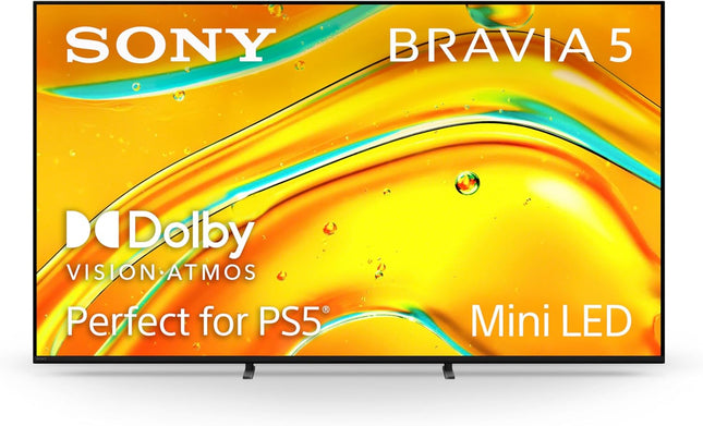 Sony 65-Inch BRAVIA 5 Mini LED 4K HDR Google TV (K-65XR50)