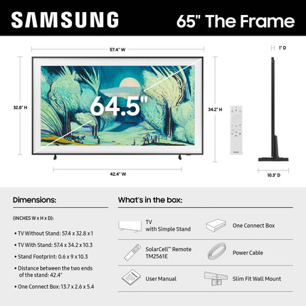 Samsung 55-Inch The Frame LS03F 4K QLED Smart TV (2025)