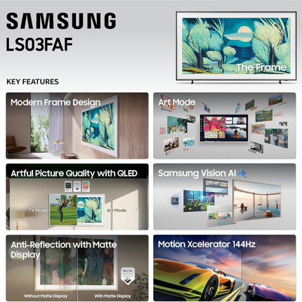 Samsung 55-Inch The Frame LS03F 4K QLED Smart TV (2025)