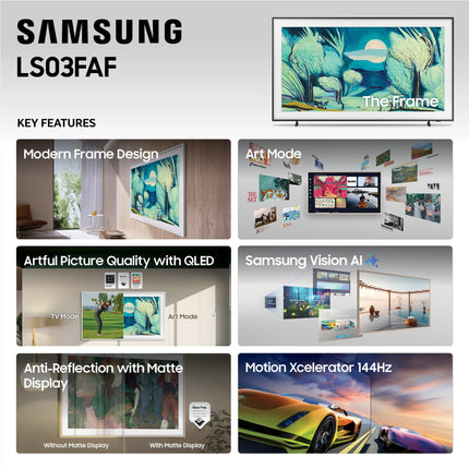 Samsung 55-Inch The Frame LS03F 4K QLED Smart TV (2025)
