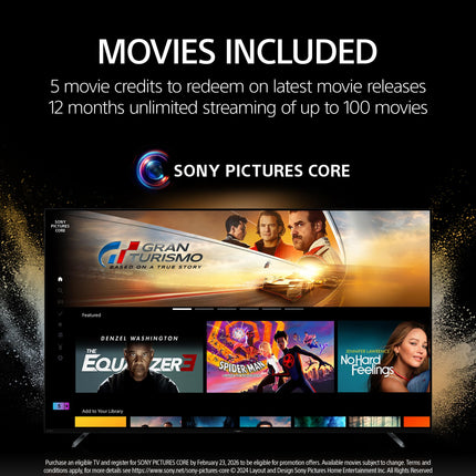 Sony 65-Inch BRAVIA 5 Mini LED 4K HDR Google TV (K-65XR50)