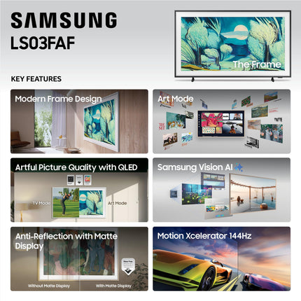 Samsung 55-Inch The Frame LS03F 4K QLED Smart TV (2025)