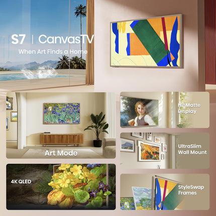 Hisense 75-Inch S7N CanvasTV QLED 4K Google Smart TV (75S7N, 2025)