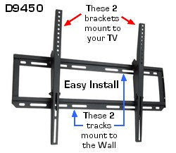 D9450 Heavy Duty Tiltable TV Wall Mount 42" - 65" TVs