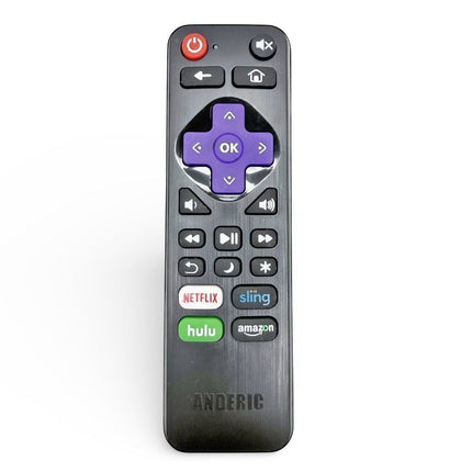 Anderic RRLF16 / RRLF26 Remote Control for most Roku TVs such as ONN, Hisense, Philips, TCL, Hiro [RRLF26]