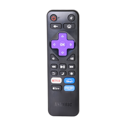 Anderic RRLF16 / RRLF26 Remote Control for most Roku TVs such as ONN, Hisense, Philips, TCL, Hiro [RRLF26]