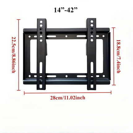 TV Wall Mount Fixed for Most 14"-32" Flat/Curved TVs with Max VESA 200X200mm up to 55Lbs Space Saving Universal TV Bracket