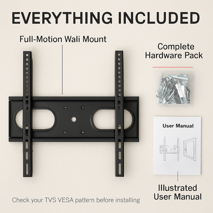 Full Motion TV Wall Mount Swivel Tilt TV Wall Rack Support 37-70” TV Wall Mount Max VESA Up To 600x400mm Holds Up To 99LBS