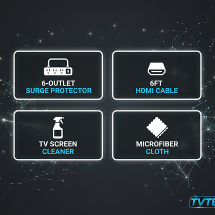SEIKI TV Accessory Kit feature callout infographic